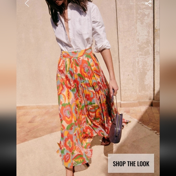 Sezane Dresses & Skirts - Sezane Dilo Long Pleaded Flowy Skirt